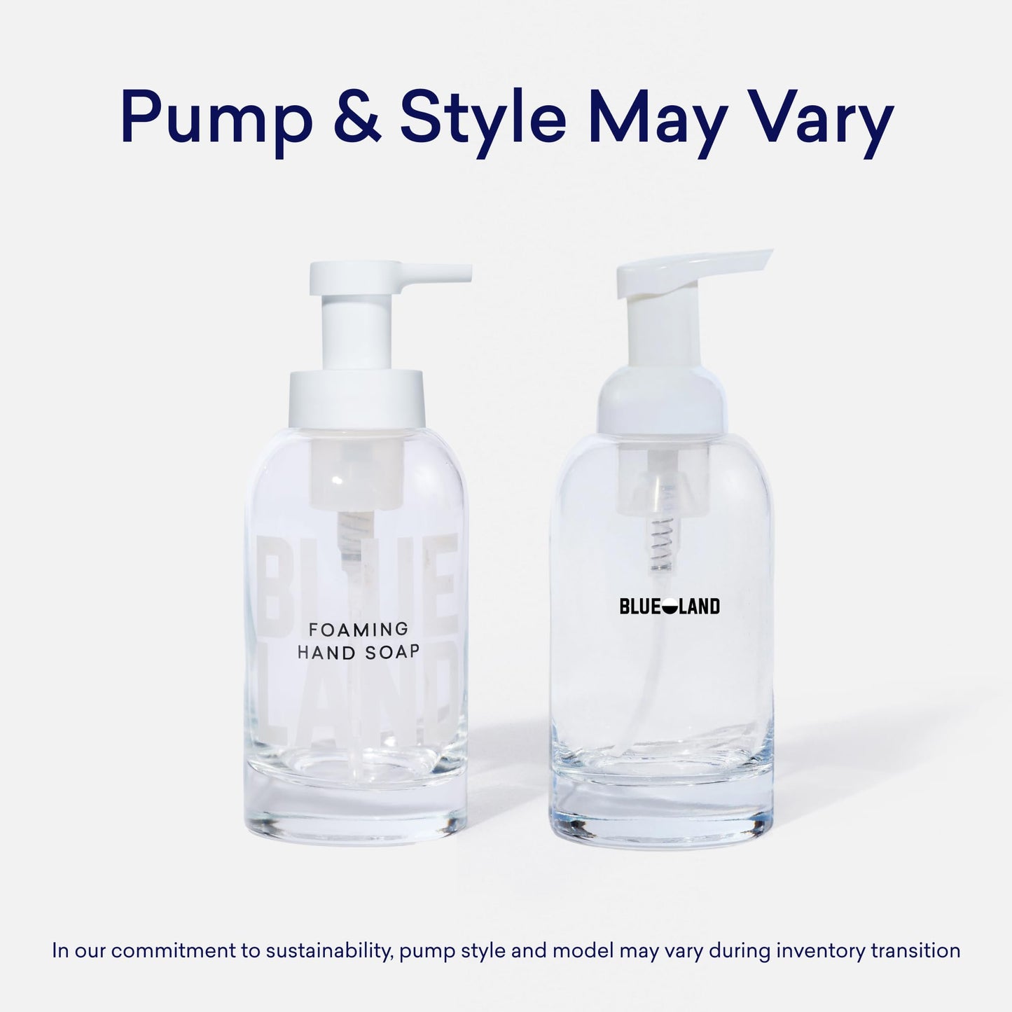 BLUELAND Hand Soap Duo, 2 Refillable Glass Foaming Hand Soap Dispensers with 8 Refill Tablets, Variety Scents, 8 x 9 Fl oz Beauty & Personal Care BLUELAND