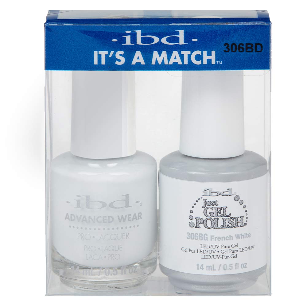 IBD It's A Match Duo French White 306BD, Nail Lacquer and Gel Polish, 1 Set Beauty & Personal Care IBD