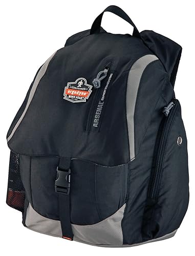 Ergodyne Arsenal 5143 Backpack, Padded Shoulder Straps, Rucksack Design for Maximum Storage, Black