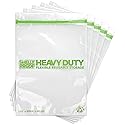 Smelly Proof REUSABLE STORAGE BAGS, Extra Large HEAVY DUTY 5-mils US-Made, BPA FREE, NO PEVA, Dishwasher-Safe Reusable Freezer Bags Triple Zip CLEAR…