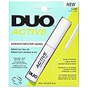 DUO Active Clear Lash Glue - Brush-On Lash Adhesive for Strip Lashes, Quick-Dry, Waterproof Eyelash Glue, 0.16 oz (4.6g)