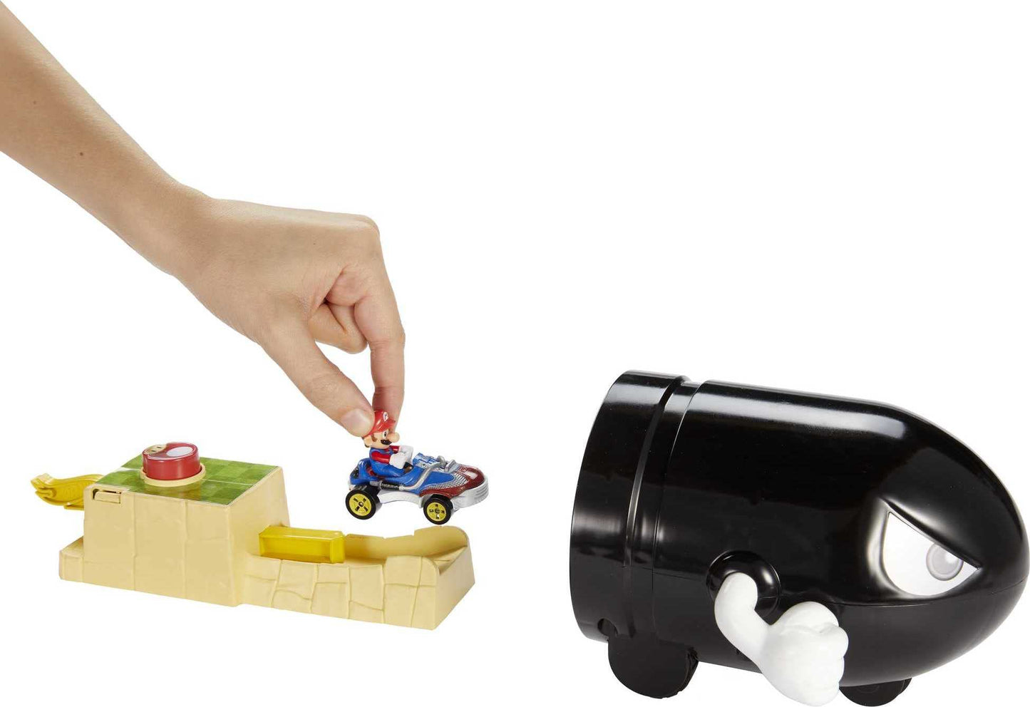 Hot Wheels Mario Kart Bullet Bill Launcher and Mario Kart vehicle by Hot Wheels for kids ages 4, 5, 6, 7, 8