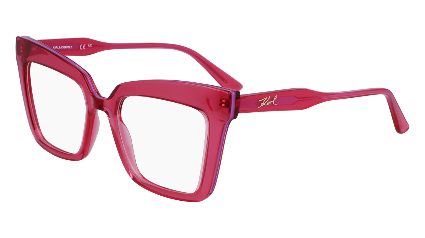 KARL LAGERFELD Unisex Sunglasses, 612 Cherry, 51