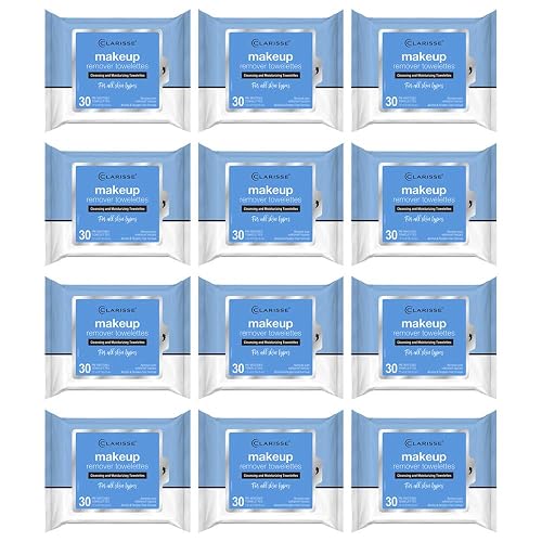 Clarisse 10781-12 Make Up Remover Cleansing and Moisturizing Towelettes, 30-Ct. - Quantity 1212