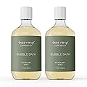 Deep Steep Bubble Bath, Rosemary Mint 17 oz (Pack of 2) - Hypoallergenic, Clinically Tested Soothing Soak with Shea Butter & Argan Oil - Sulfate-Free