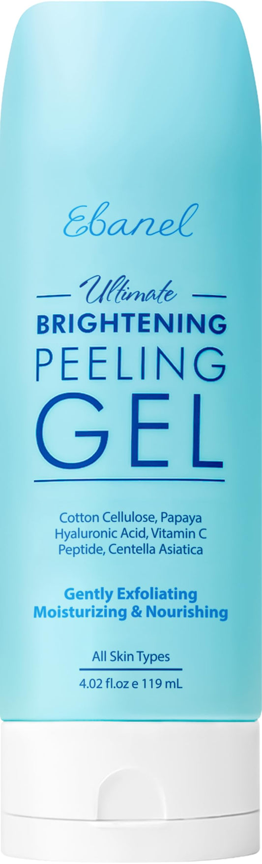 Ebanel Exfoliating Face Scrub Peeling Gel – Brightening & Moisturizing Facial Cleanser with Centella, Hyaluronic Acid, Vitamin C & E