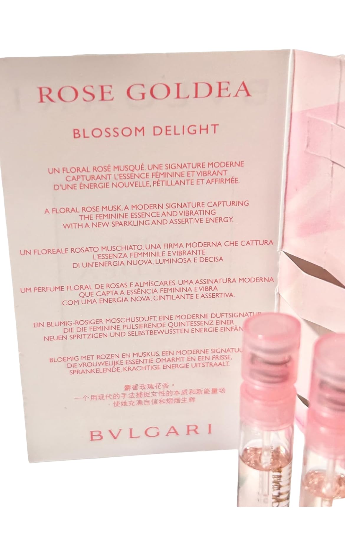 BVLGARI Sample Perfume Rose Goldea Blossom Delight EDP Spray Sample Vials1.5 ml / 0.05 Fl Oz Women Perfume Set of 3