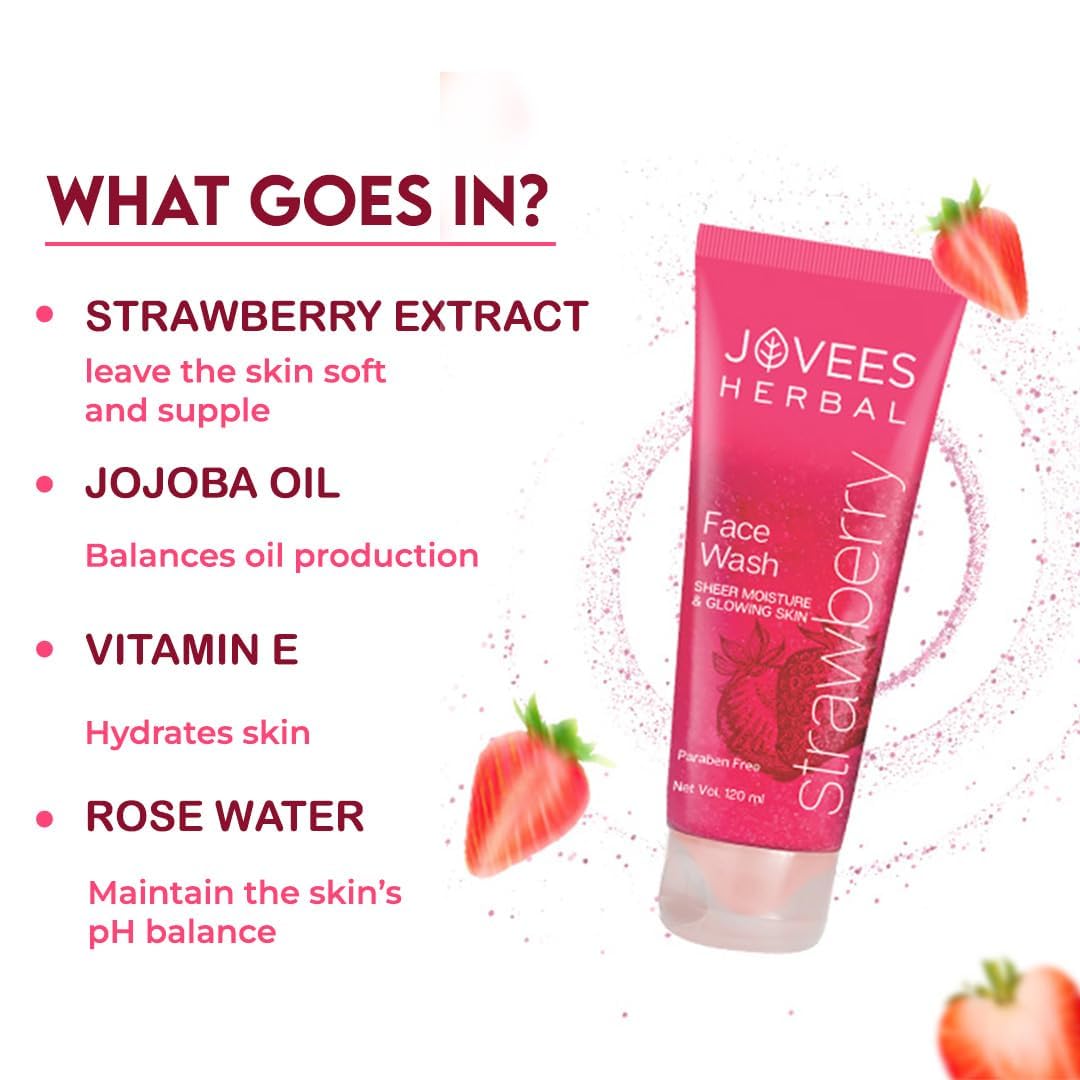 Jovees Daily Use Strawberry Face Wash 50gm
