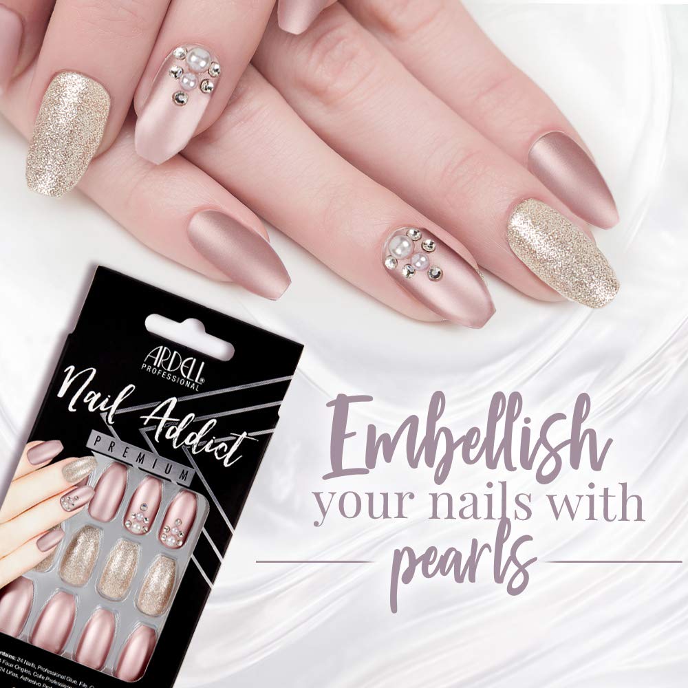Ardell Nail Addict Premium Artificial Nail Set, Metallic Lilac Pearl Beauty & Personal Care Ardell