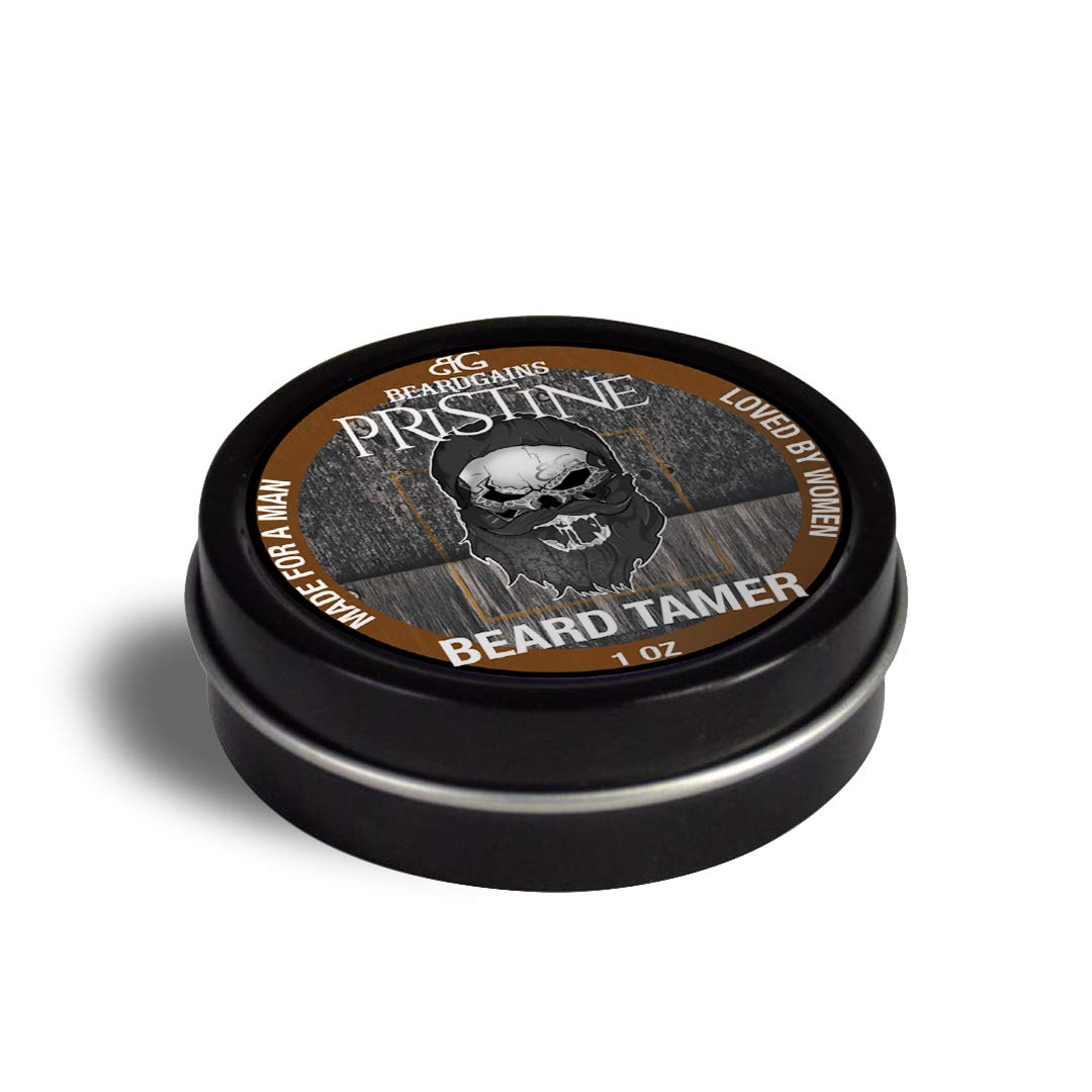 Beard Gains Organic Beard Tamer Tinted Wax: shape, style & groom facial hair with natural hold. Easy wash-out, all-day control. For all beard types