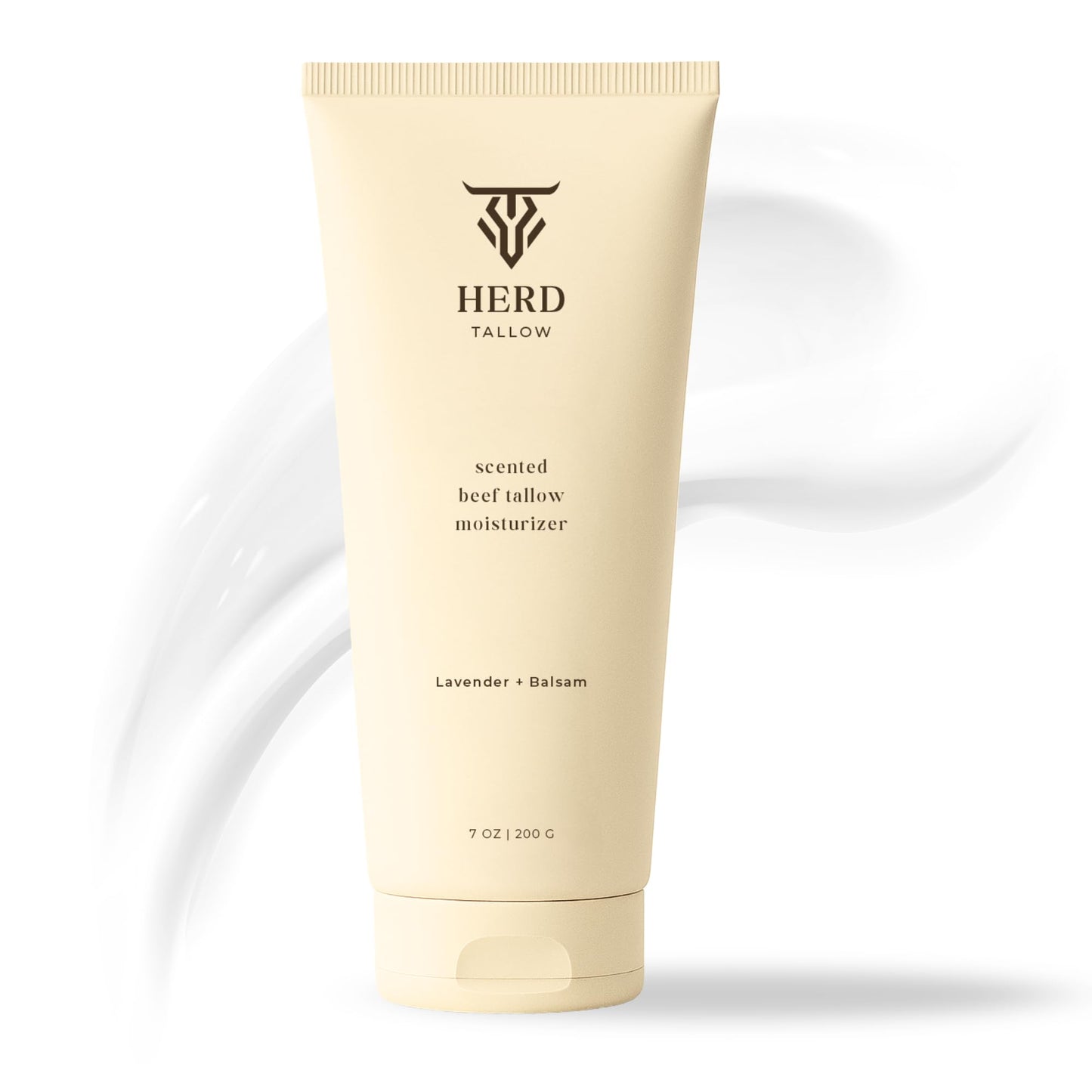 Beef Tallow Moisturizer 7oz Lavender + Balsam - Grass-Fed Tallow Face & Body Cream with Manuka Honey, Oat & Hyaluronic Acid - Calming, Hydrating Balm