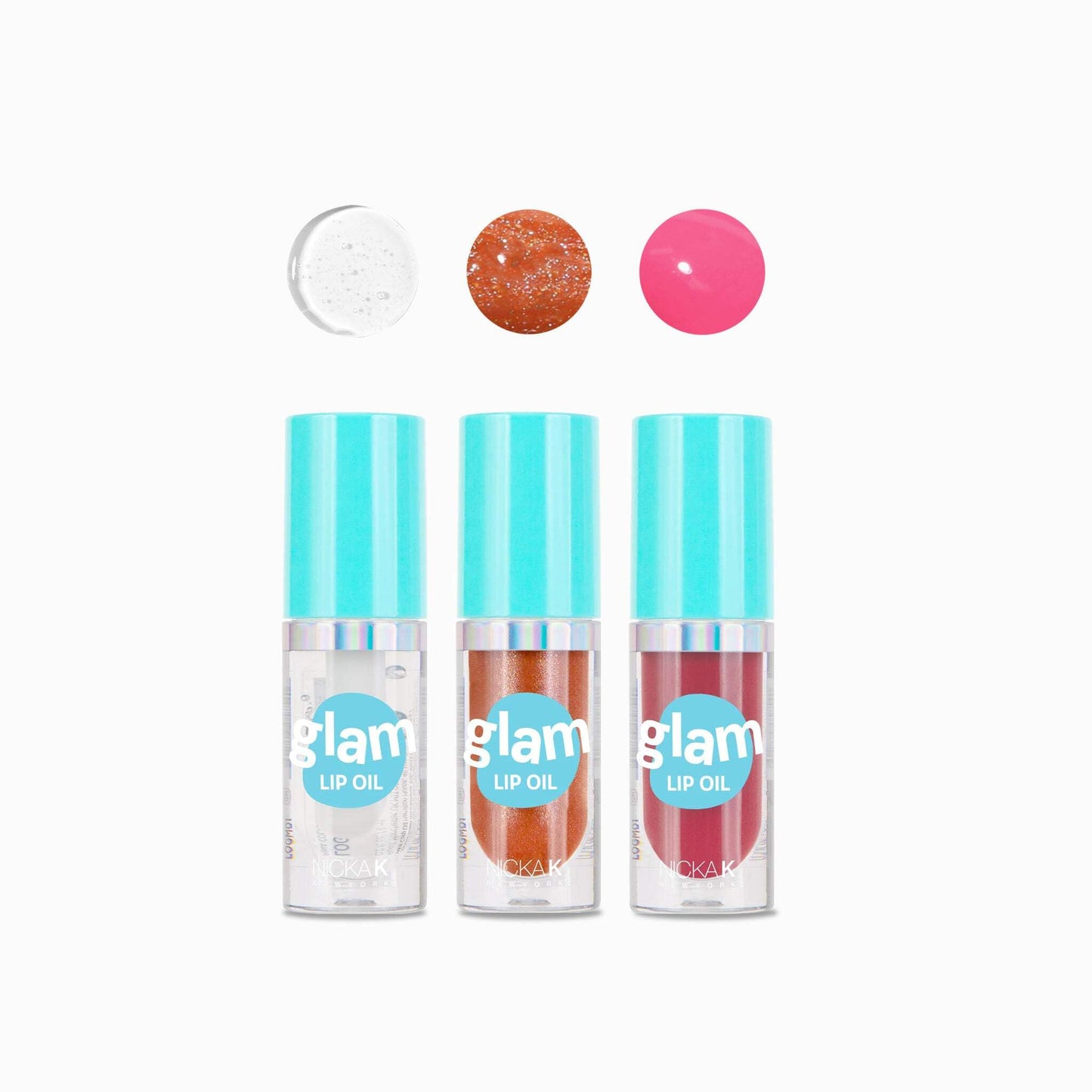 NICKA K NEW YORK Soft and Full Glam Tinted Lip Oil Set (Soft Glam)