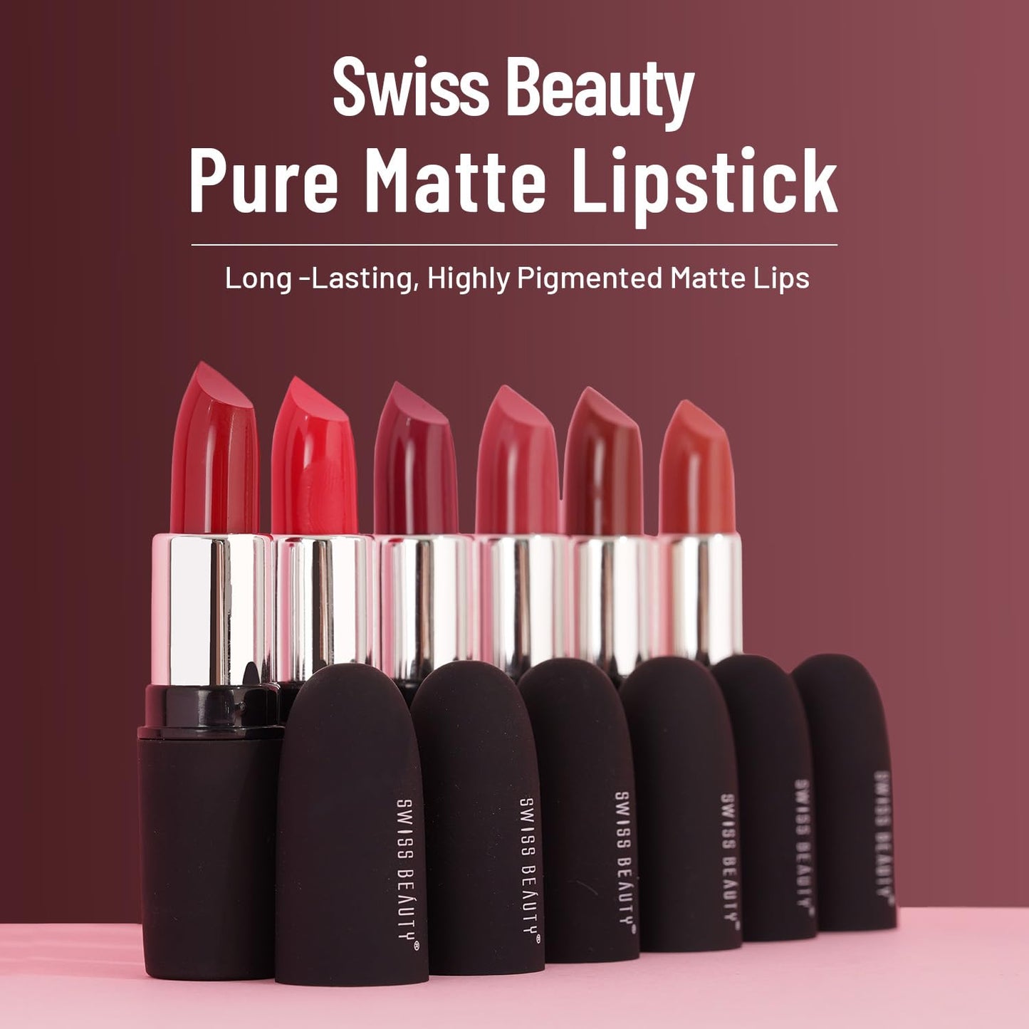 Swiss Beauty Pure Matte Lipstick - 207 Raspberry