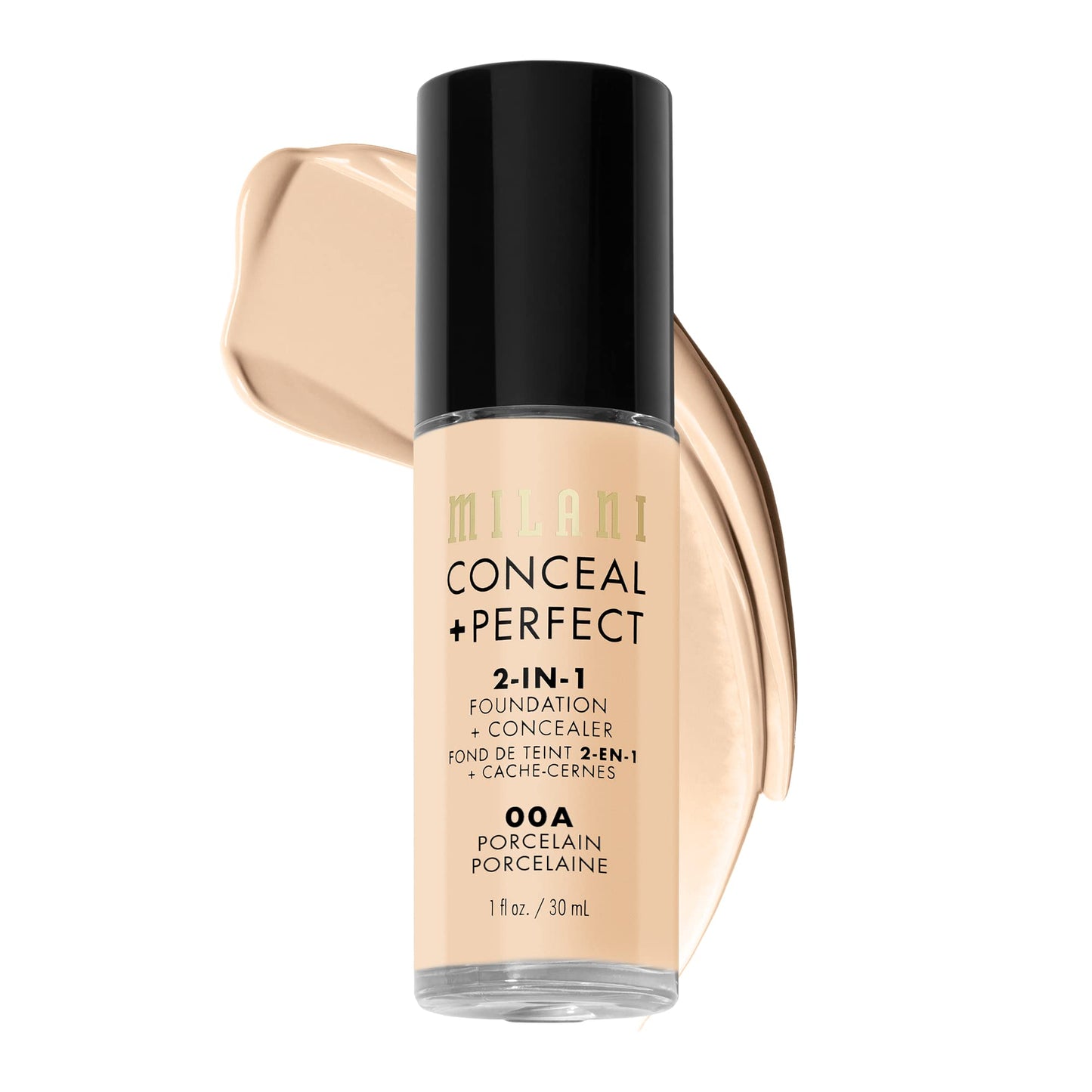 Milani Conceal + Perfect 2-in-1 Foundation + Concealer for a Flawless Complexion, Under Eye Corrector, Cover Redness and Imperfections, Waterproof