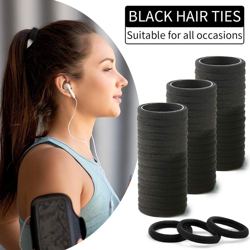 100 Pcs Thick Seamless Hair Ties, Ponytail Holders Hair Accessories No Damage for Thick Hair (Warm Yellow Colors) Beauty and Personal Care Bessrung