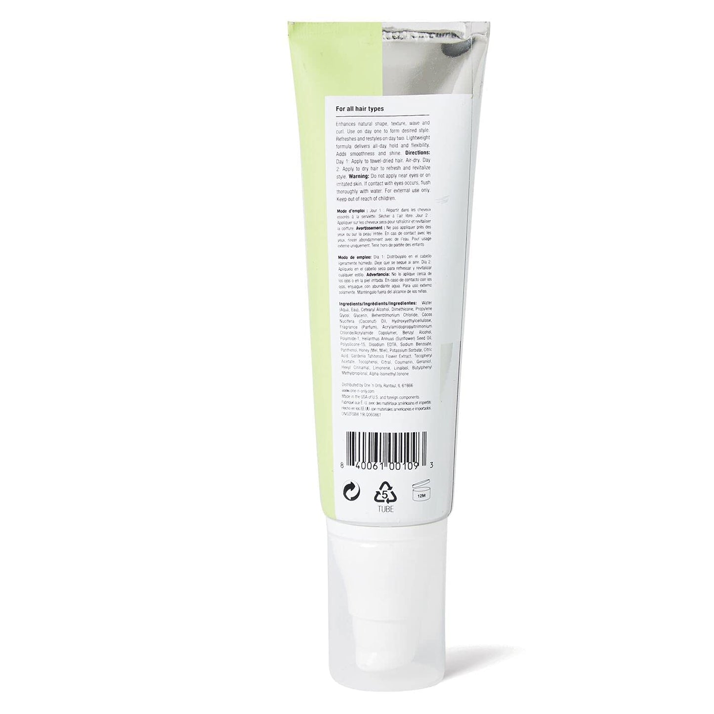 one 'n only Zero Fuss Styling Balm, Lightweight with All Day Flexibility, For Hair Types, Enhances Natural Shape, Texture, Wave, and Curl, Adds