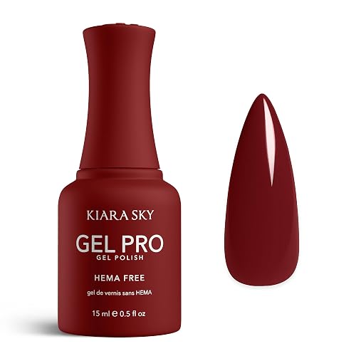 KIARA SKY Gel Pro HEMA-Free Gel Nail Polish | Full Coverage, 28+ Day Wear, Self-Leveling, UV/LED Soak-Off, 0.5 fl oz | Brick By Brick #140 Beauty & Personal Care KIARA SKY