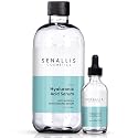Hyaluronic Acid Serum 8 fl oz And 2 fl oz, Made From Pure Hyaluronic Acid, Anti Aging/Wrinkle, Ultra-Hydrating Moisturizer That Reduces Dry Skin