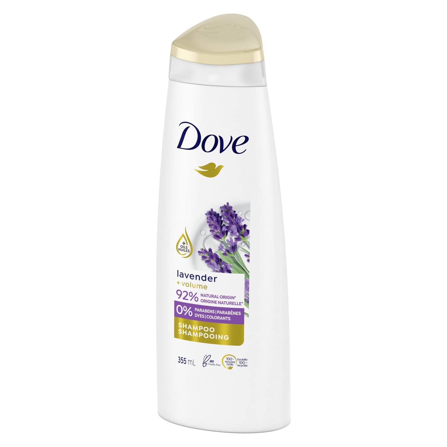 Dove Volume Shampoo for Thinning Hair Thickening Ritual Hair Shampoo with Lavender 12 oz