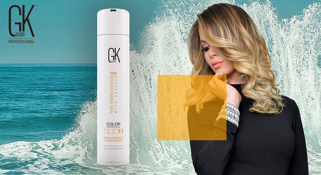 GK HAIR Global Keratin Moisturizing Conditioner and Silver Bombshell Purple Shampoo Set for Blonde & Gray Hair - Hydrating, Color-Protecting Formula