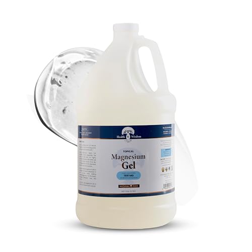 Health & Wisdom Pure Magnesium Gel with Seaweed Extract - USP Grade Topical Muscle & Joint Relief- Natural and Pure Skin & Scalp Moisturizing
