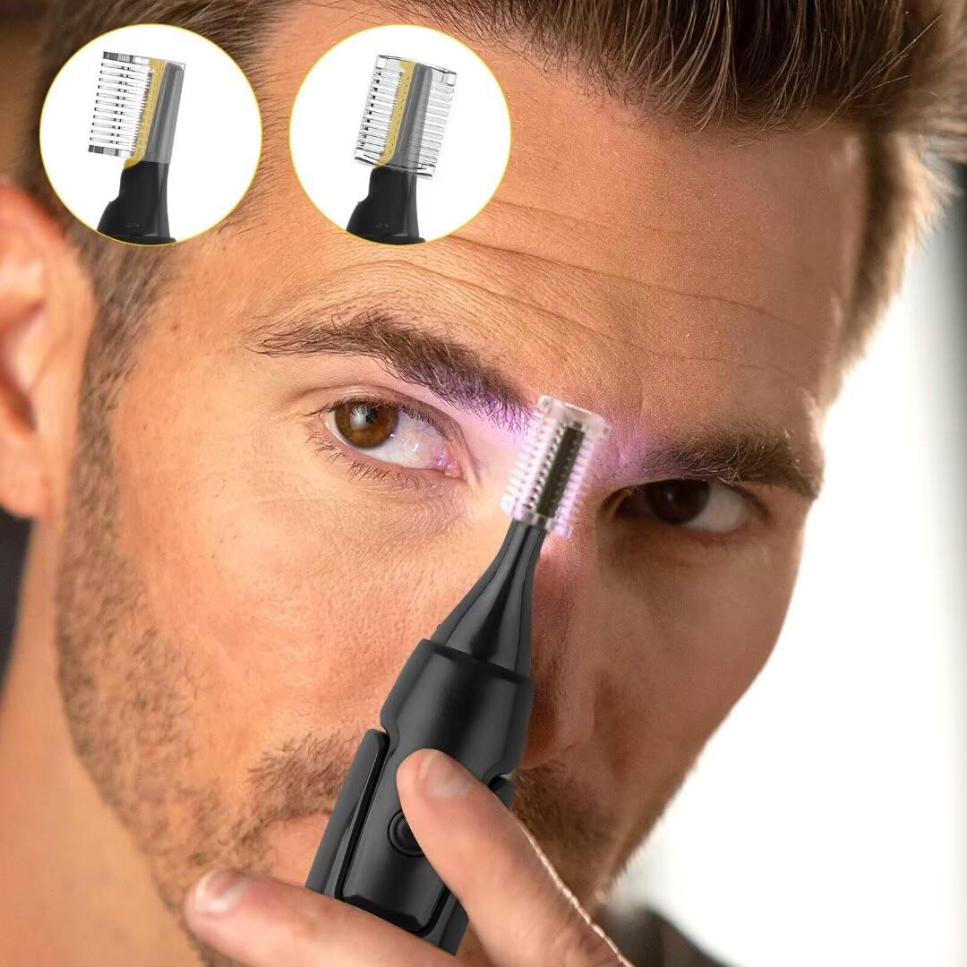 USonline911 Electric Nose Hair Trimmer Shaver Clipper for Men Women Ear Neck Eyebrow Trimmer Shaver Man Clean Trimer Razor 2 x Brush Heads & 1 x Hair Beauty and Personal Care USonline911