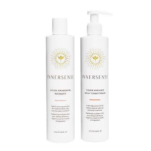 INNERSENSE Organic Beauty - Color Awakening Hairbath Shampoo + Daily Conditioner Duo | Non-Toxic, Cruelty-Free, Clean Haircare (10 fl oz each)