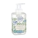 Michel Design Works Foaming Hand Soap 17.8oz, Cotton & Linen Scent and Design, Shea Butter and Aloe Vera Blend, Beautiful Square Container with Pump