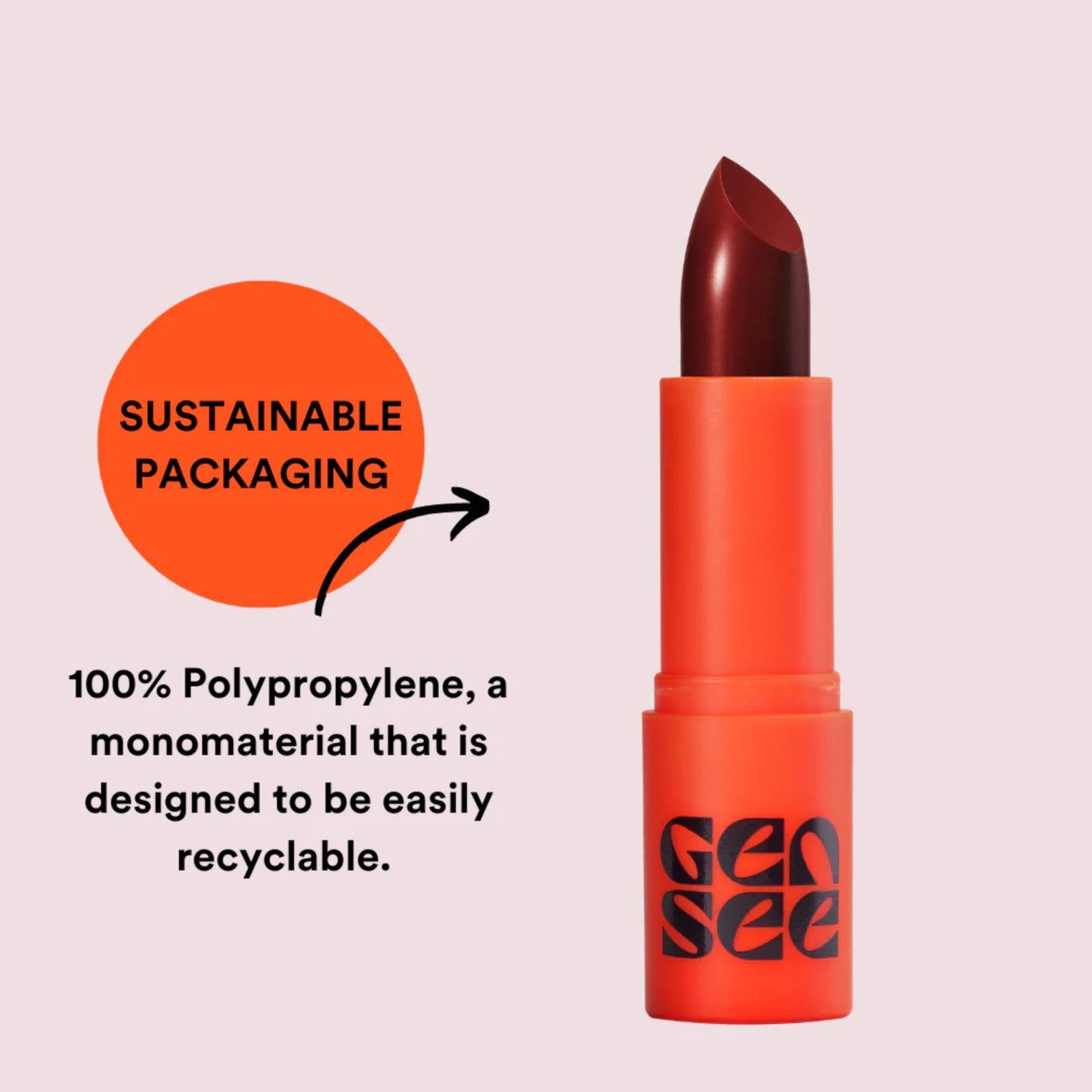 GEN SEE Pick Me Up Lip Matte Lipstick, Shi - Soft Matte Highly Pigmented Comfortable Long Wear Color, Vegan Cruelty-Free, Made in Italy