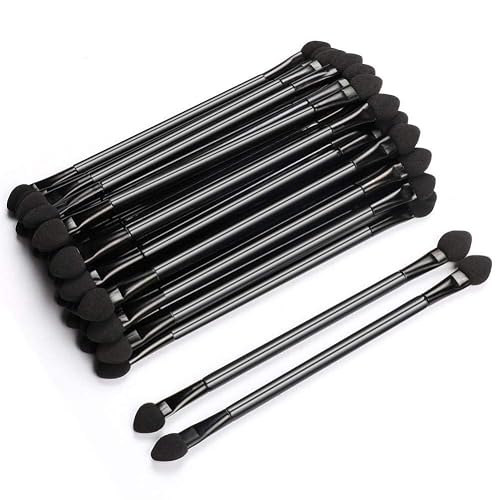 Professional Double Head Eyeshadow Brushes Cosmetic Tool - TygoMall 30 Pcs Disposable Dual Sides Eyeshadow Sponge Brushes Makeup Applicator, with 12