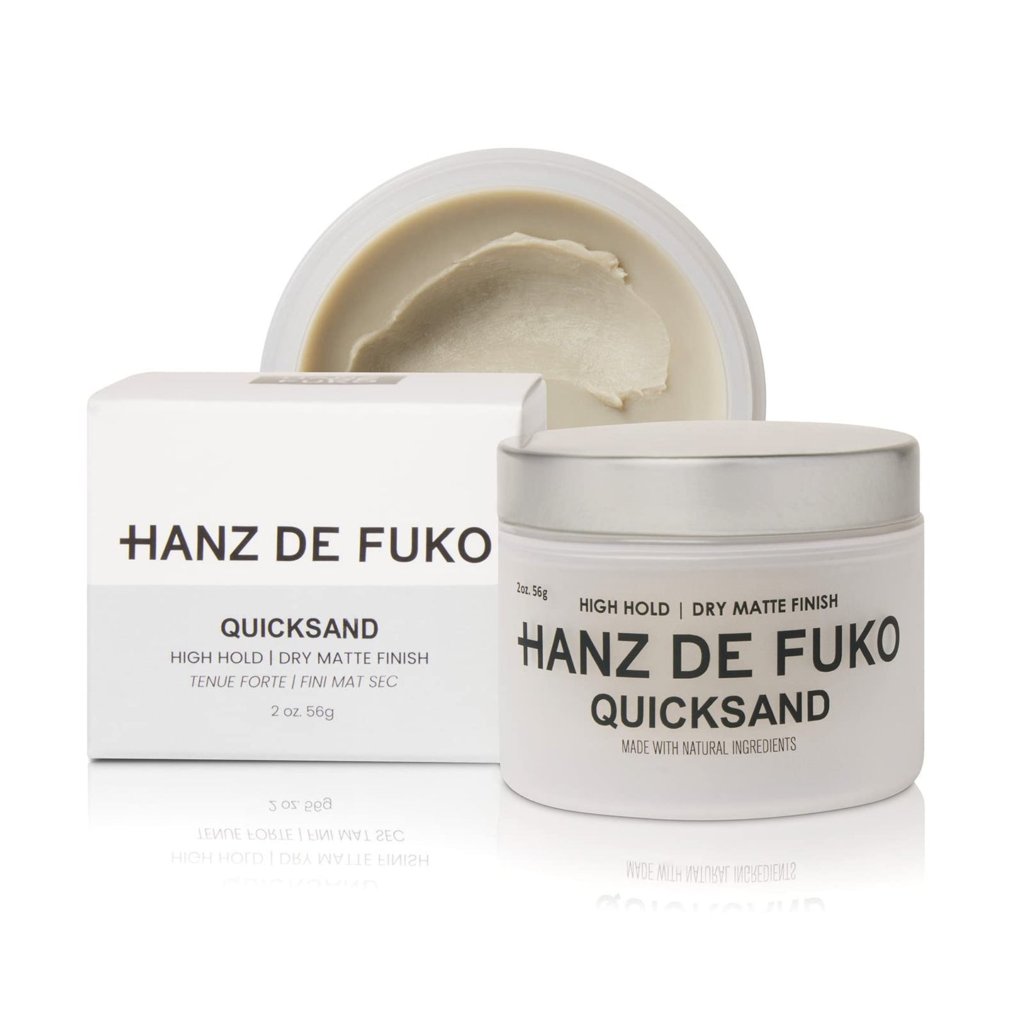 Hanz de Fuko Quicksand - Premium Men’s Hair Styling Wax & Dry Shampoo for a High Hold, Ultra Matte Finish - Ideal Texture Product for Thin, Thick