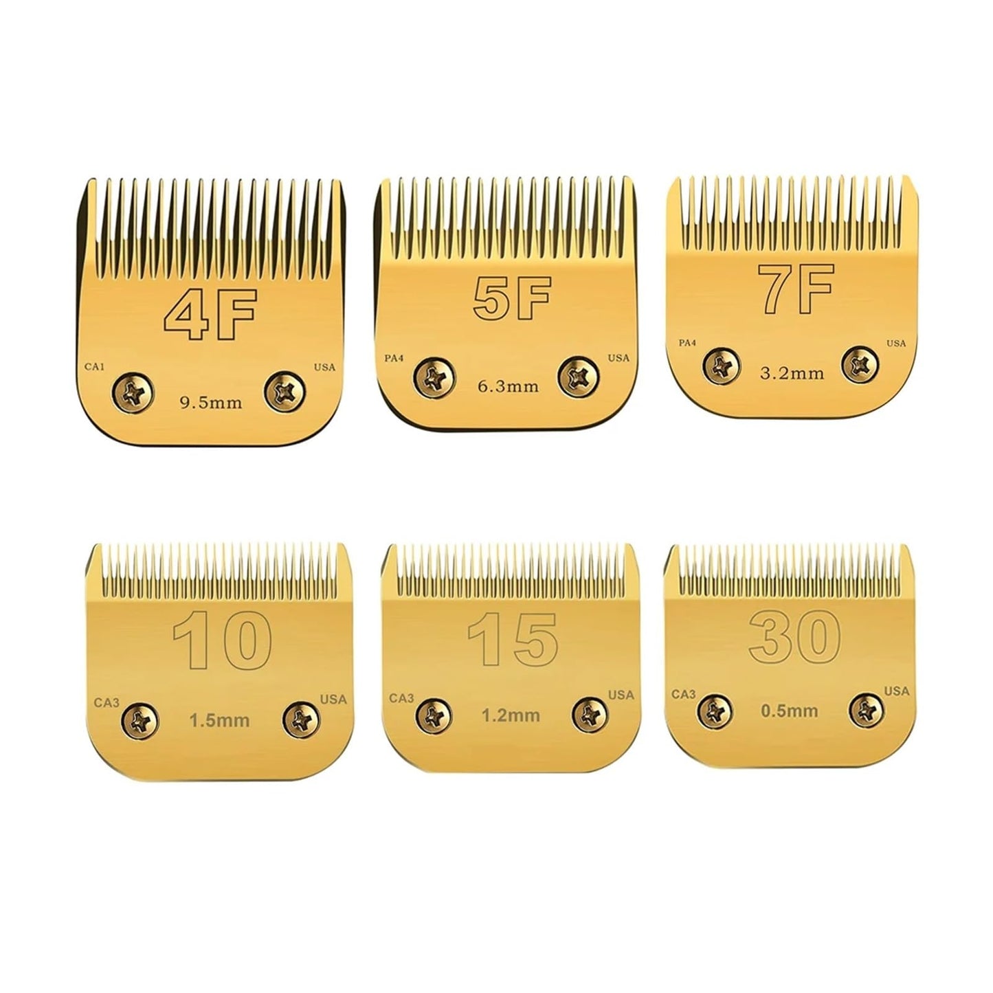 Detachable Pet Dog Grooming Clipper Carbon Steel Sharp,Compatible With Andis,Compatible For Oster A5,Compatible For Wahl?KM Series Clippers(Gold-7F Beauty and Personal Care AMARJSGPA