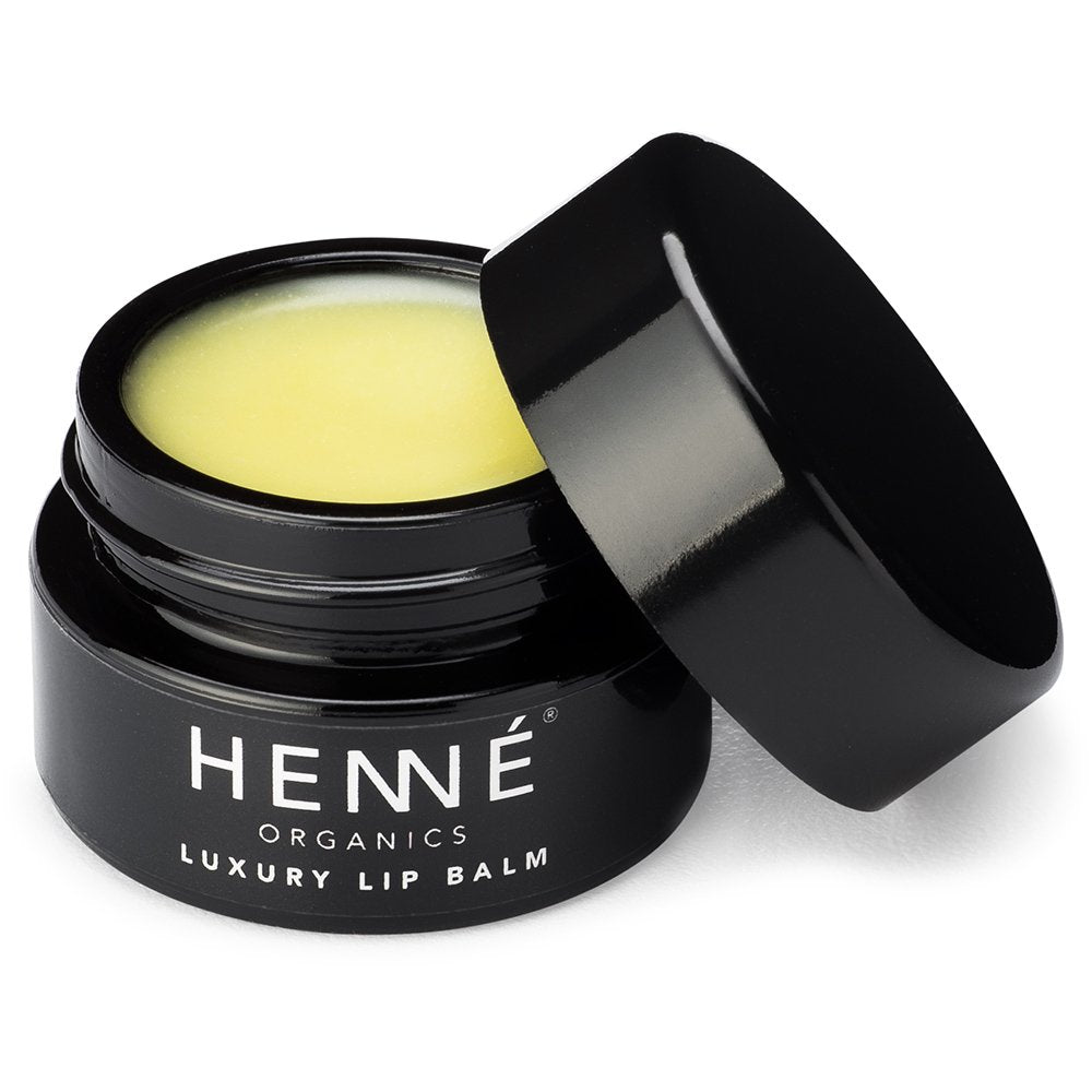 Henné Organics Luxury Lip Balm - Natural and Organic Moisturizer - 0.35 Ounce Jar Beauty and Personal Care Hennà Organics