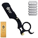 Professional Straight Razors For Men, Barber Razors Straight Edge Razor Kit For Close Shaving - Beard Cut Throat Finger Razor Safety Shavette With 10