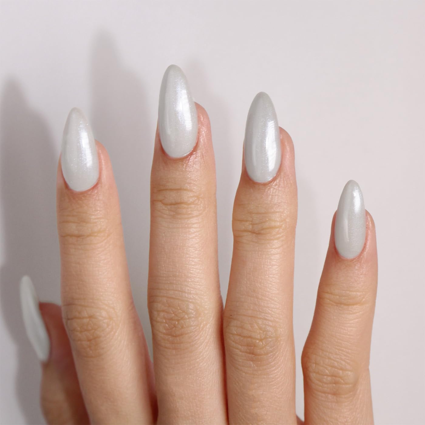 Lechat Gel Polish - June Bug, Color and Top in One Coat, Shiny Long-Wear, Shimmery White Gel Polish Beauty & Personal Care LECHAT