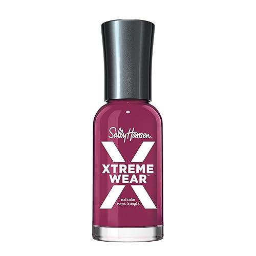 Sally Hansen Xtreme Wear Nail Polish | Streak-Free, Shiny Finish, Long-Lasting, Chip-Resistant, Opaque | Drop The Beet | Deep Red Nail Color