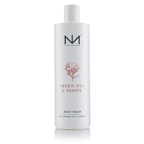 Niven Morgan, Green Tea and Peony Body Wash, 16 Fluid Ounces