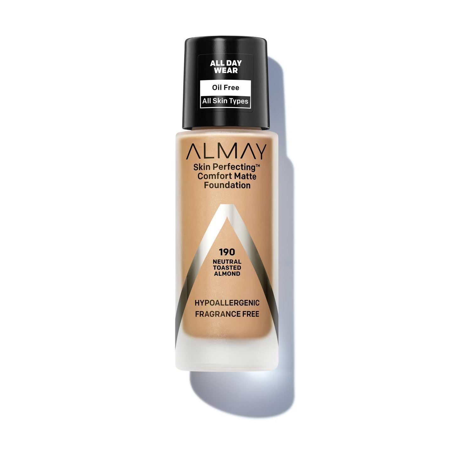 Almay Skin Perfecting Comfort Matte Foundation, Hypoallergenic, Cruelty Free-Fragrance Free, Dermatologist Tested Liquid Makeup, Neutral Toasted