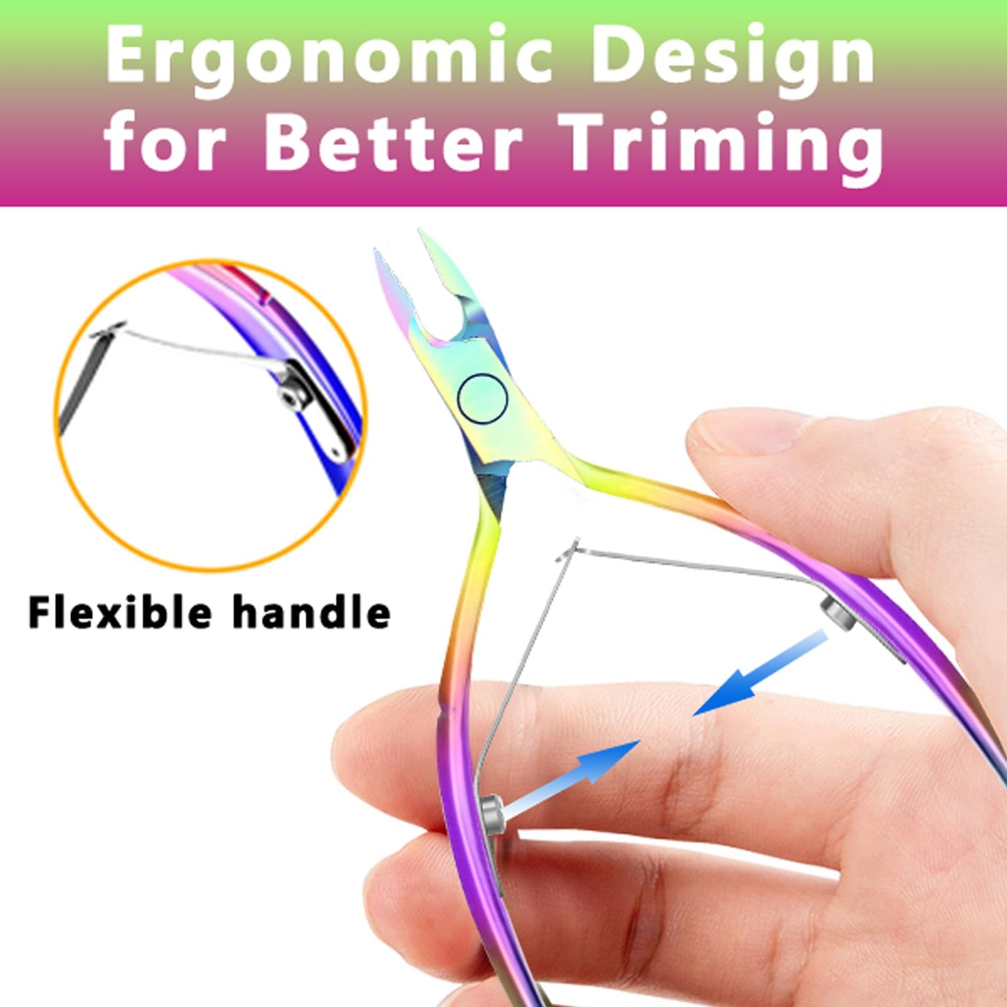 Cuticle Trimmer Cuticle Nippers, Durable Cuticle Cutter, Salon Toe Nail Cuticle Clippers, Stainless Steel Cuticle Remover Cuticle Scissor, Pedicure Beauty and Personal Care XUNXMAS