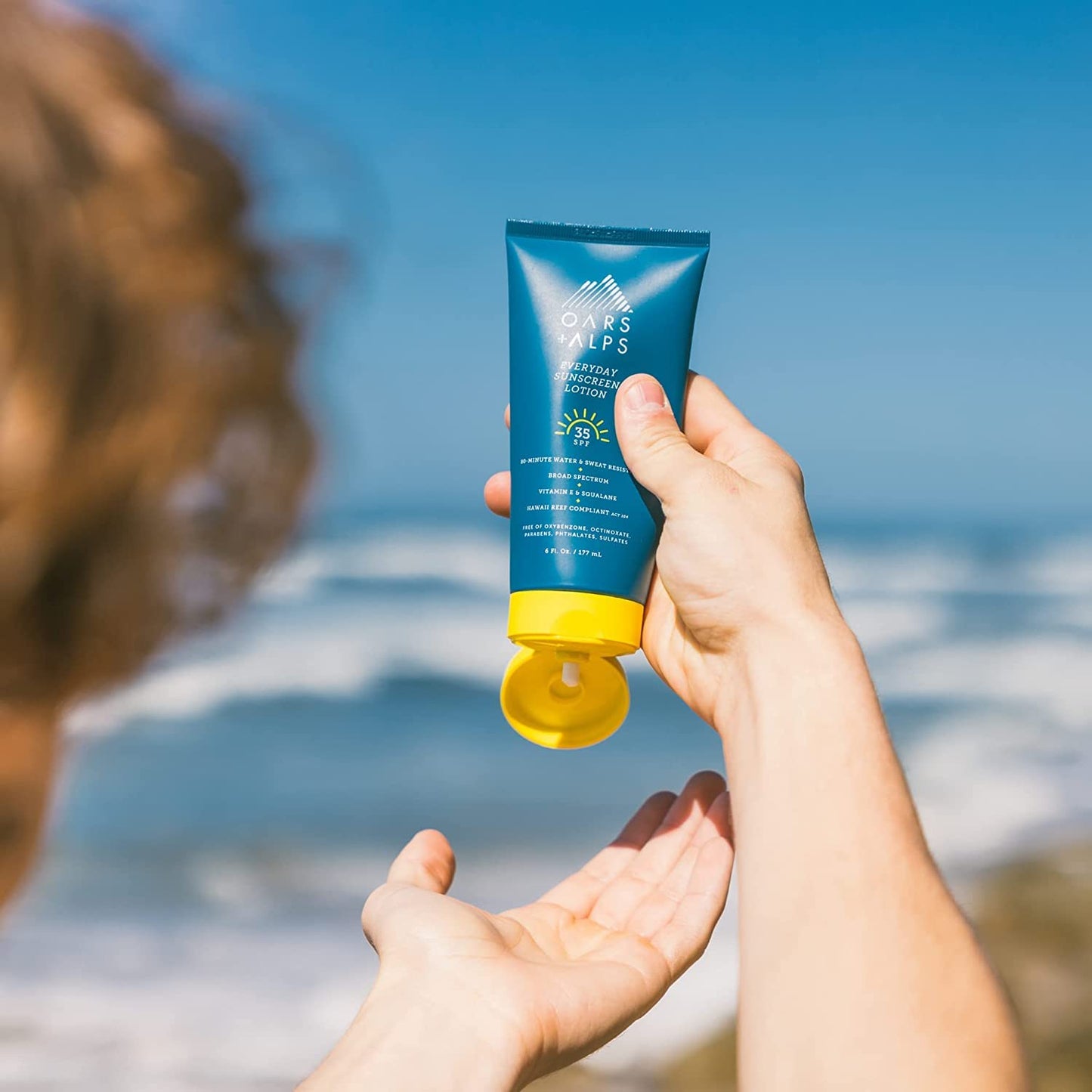 Oars + Alps Sunscreen Body Lotion for Everday Use, SPF 35 Body & Face Sunscreen Lotion, Infused with Aloe Leaf & Vitamin E, No White Residue, Water