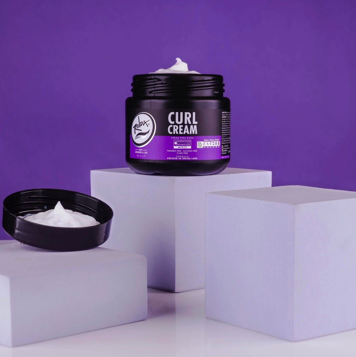 Rolda Curl Cream - Curly Hair Products for Men - Anti Frizz Curl Defining Cream with Oil Blend - Hydrates, Enhances Shine & Texture - Nourishes Beauty and Personal Care Rolda