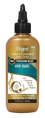 Bigen Semi-Permanent Haircolor #Tb3 Turquoise Blue 3 Ounce (88ml) (2 Pack)