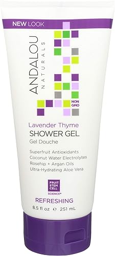 Andalou Naturals Shower Gel Lavender Thyme, 8.5 oz