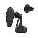 Scosche MagicMount Pro MS 3-in-1 Magnetic Phone Mount, Hands-Free Cell Phone Holder for Car Dashboard/Windshield/Vent Compatible with iPhone…