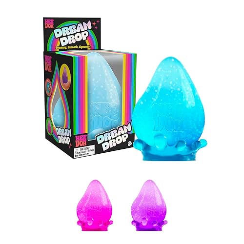 Schylling NeeDoh Dream Drop - Sensory Toy with Groovy Goo Filling - Three Random Colors - Ages 3 and Up - 3 Pack