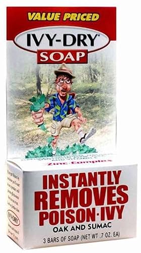 Ivy-dry Soap. Instantly Removes Poison-Ivy, Oak and Sumac. 3 Bars of Soap (0.7 Oz Each)