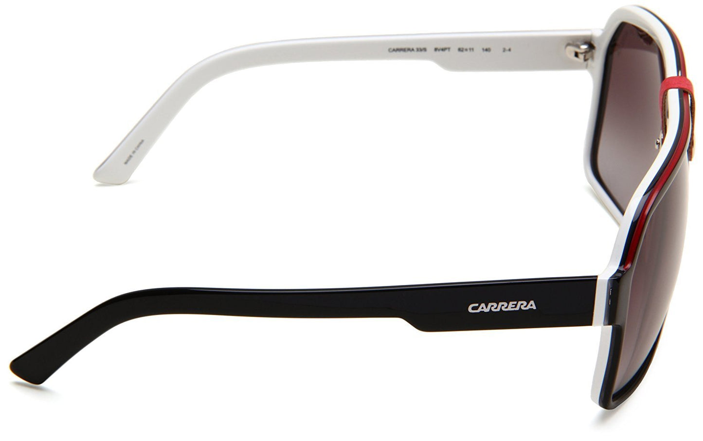 Carrera unisex adult Carrera 33/S Sunglasses, Black Crystal White/Gray Gradient, 62mm 11mm US