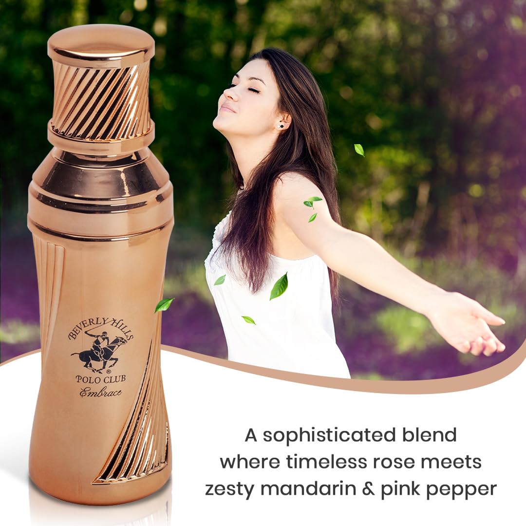 Beverly Hills Polo Club Sexy EMBRACE - Cologne for Women with Notes Rose, Mandarin Pink Pepper & Patchouli,Fresh & Floral Fragrance Scent