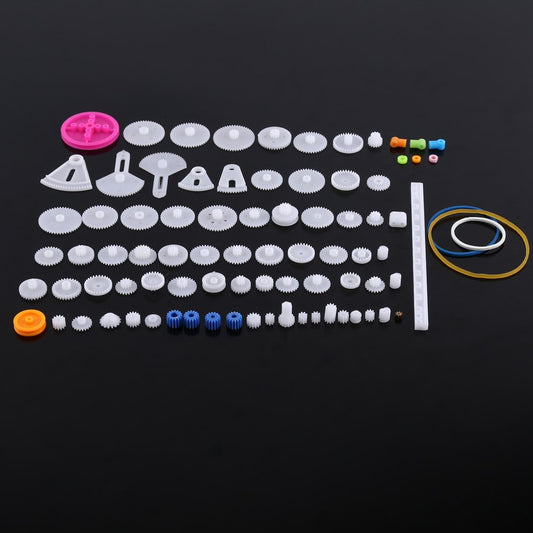 Hilitand Plastic Gears Set Pulley Belt Worm Kits Gear Set Robot Motor Car Toy for DIY Parts (85kinds)