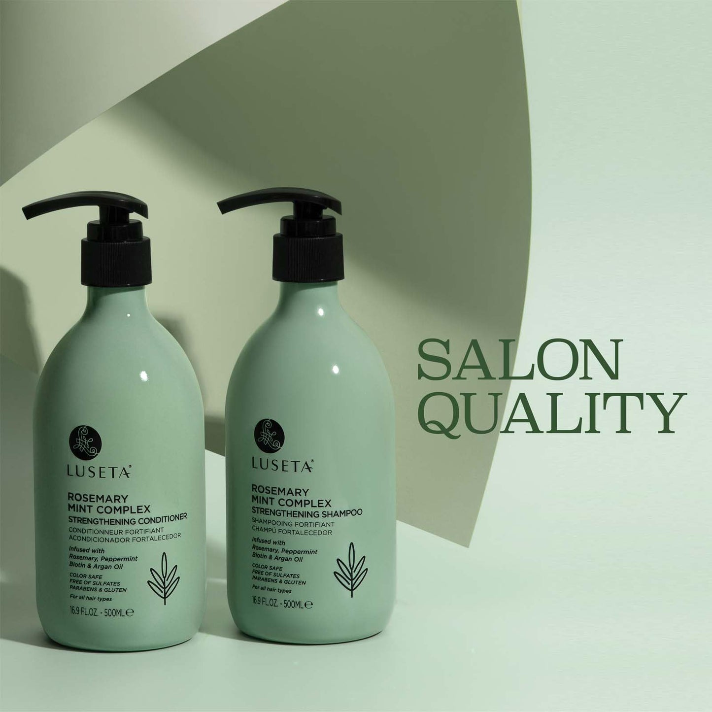 Luseta Rosemary Mint Strengthening Shampoo and Conditioner Provide Nourishment & Smoothness for Thin Hair,Reduce Frizz and Add Shine for All Hair